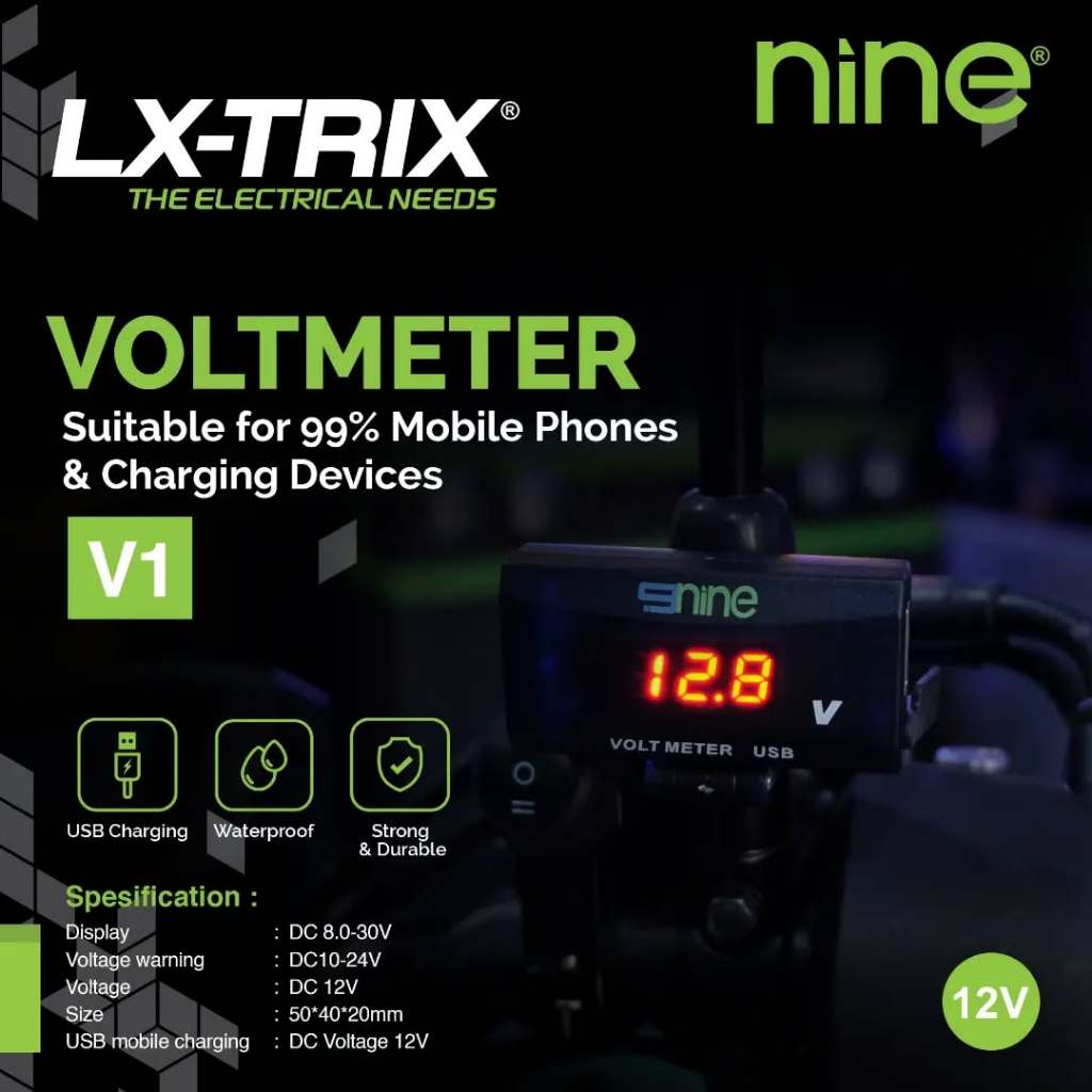 VOLTMETER / VOLT METER / AMPER METER KOTAK V1 LX TRIX