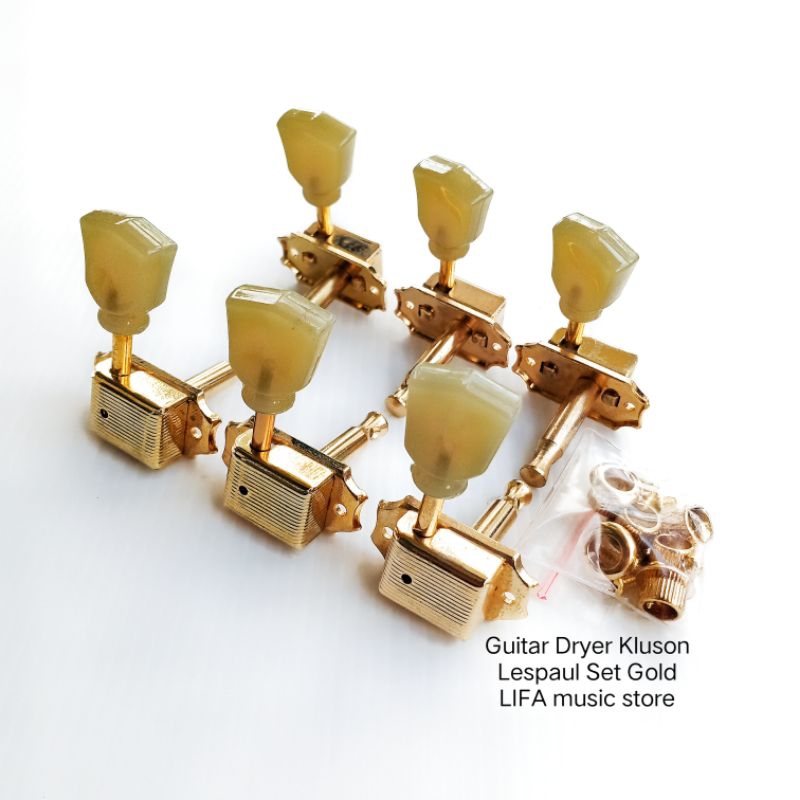 Guitar Dryer Kluson Lespaul Set Gold