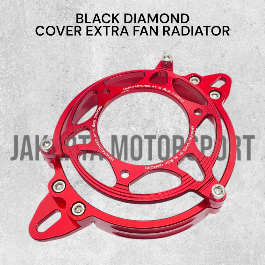 Black Diamond - Cover Tutup Extra Fan Radiator Universal Alumunium CNC for Kipas Panasonic / Viar