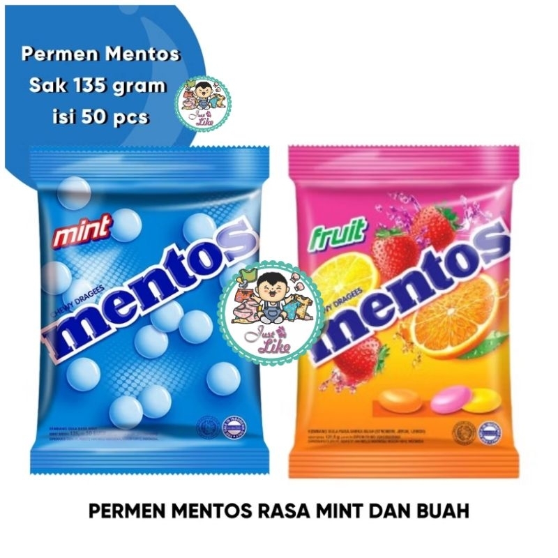 

Mentos Candy Chewy Bag 135gr isi 50pcs (PACK)