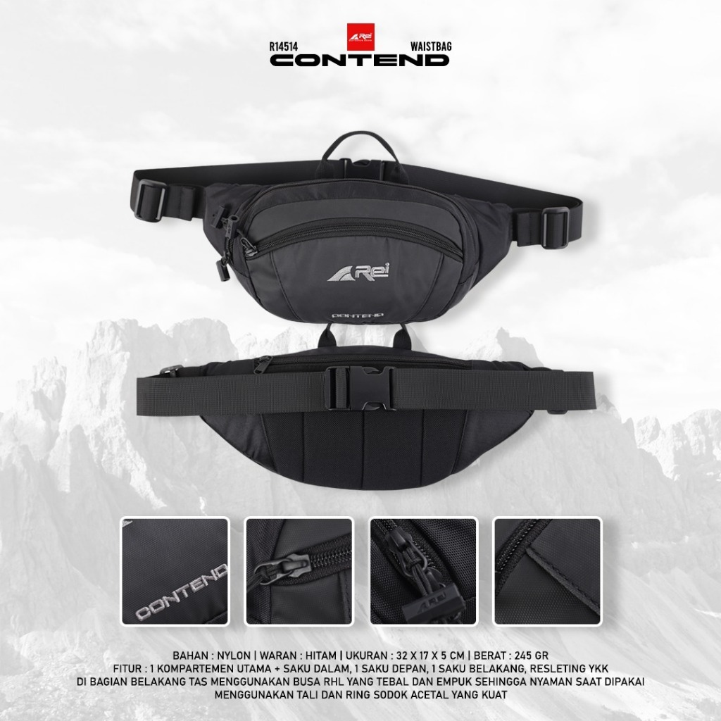 Tas Pinggang / Waist Bag Pria Contend Arei Outdoorgear