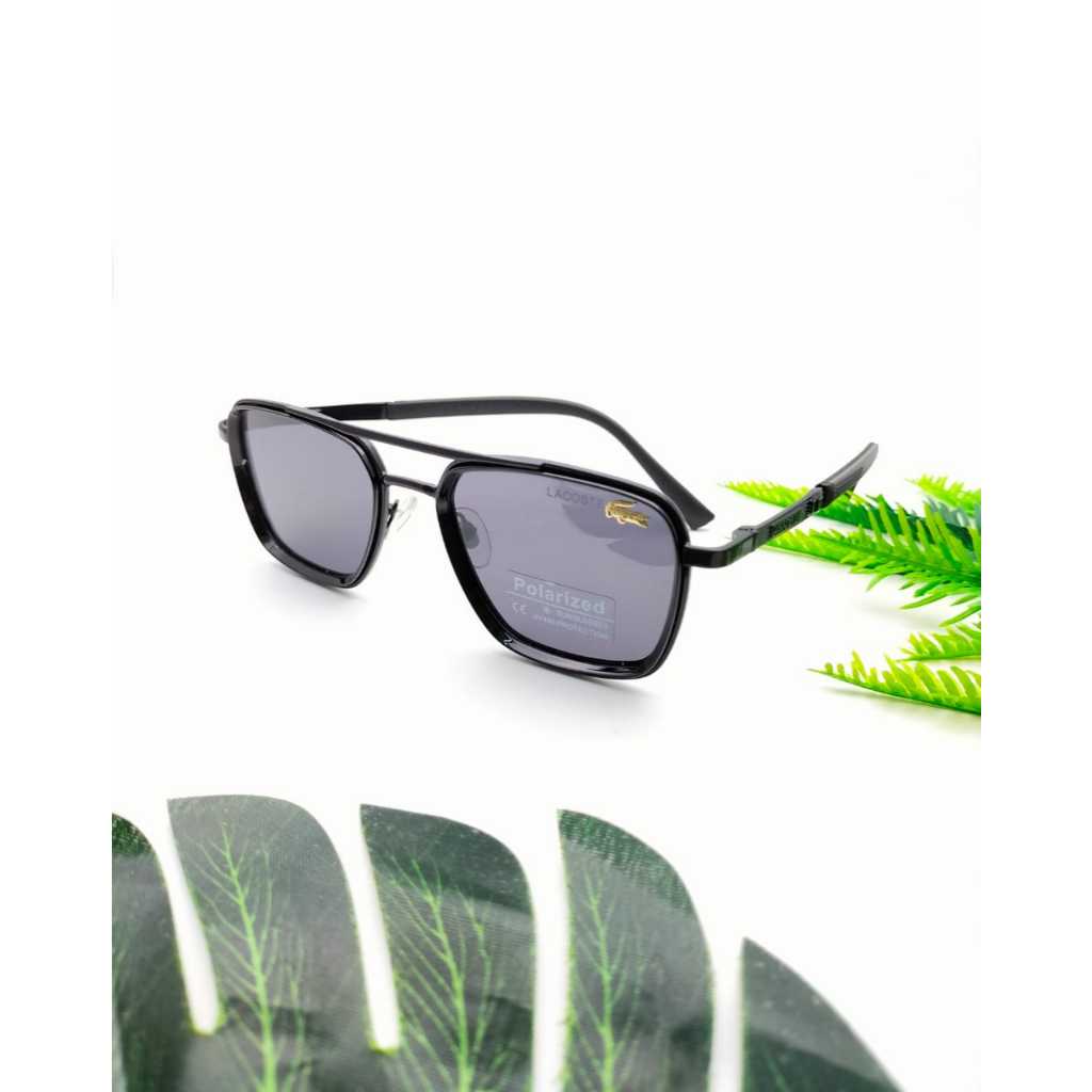 Ready Kacamata Lacoste 8260 Lensa Polarized Frame Full Hitam Super Premium