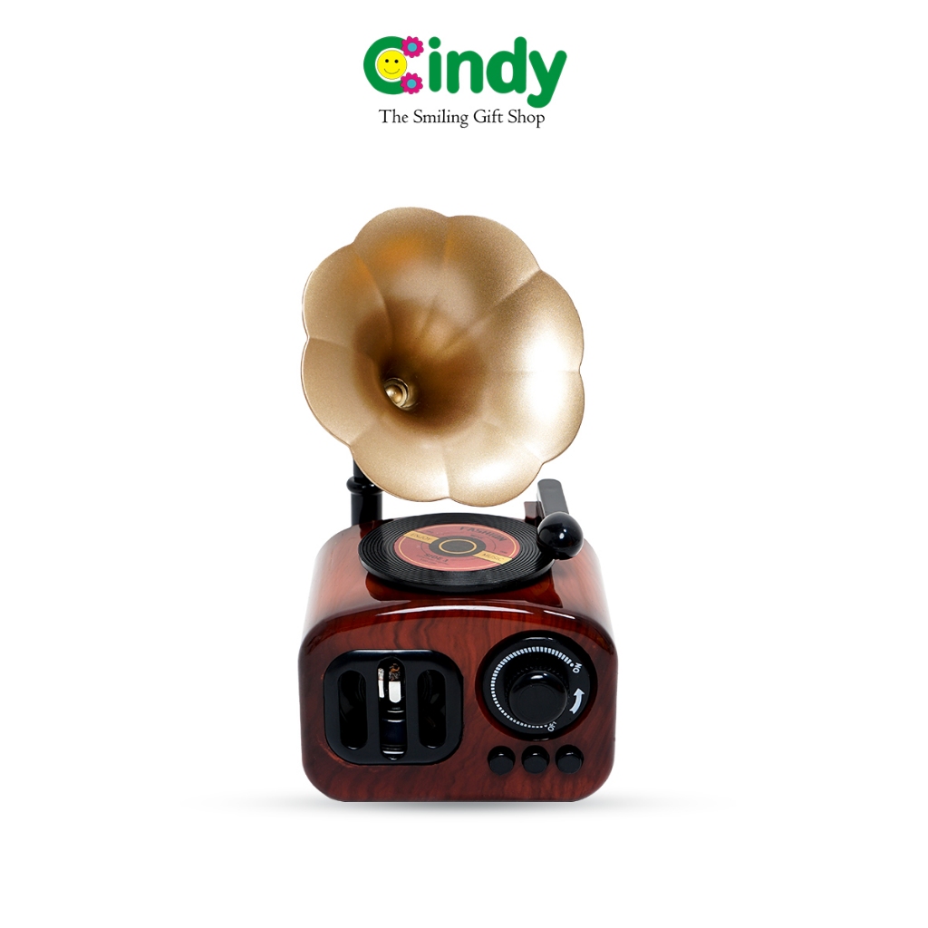 Cindy Kotak Musik Phonograph Gramophone Radio Retro - Pajangan Kotak Musik Klasik Hadiah Souvenir