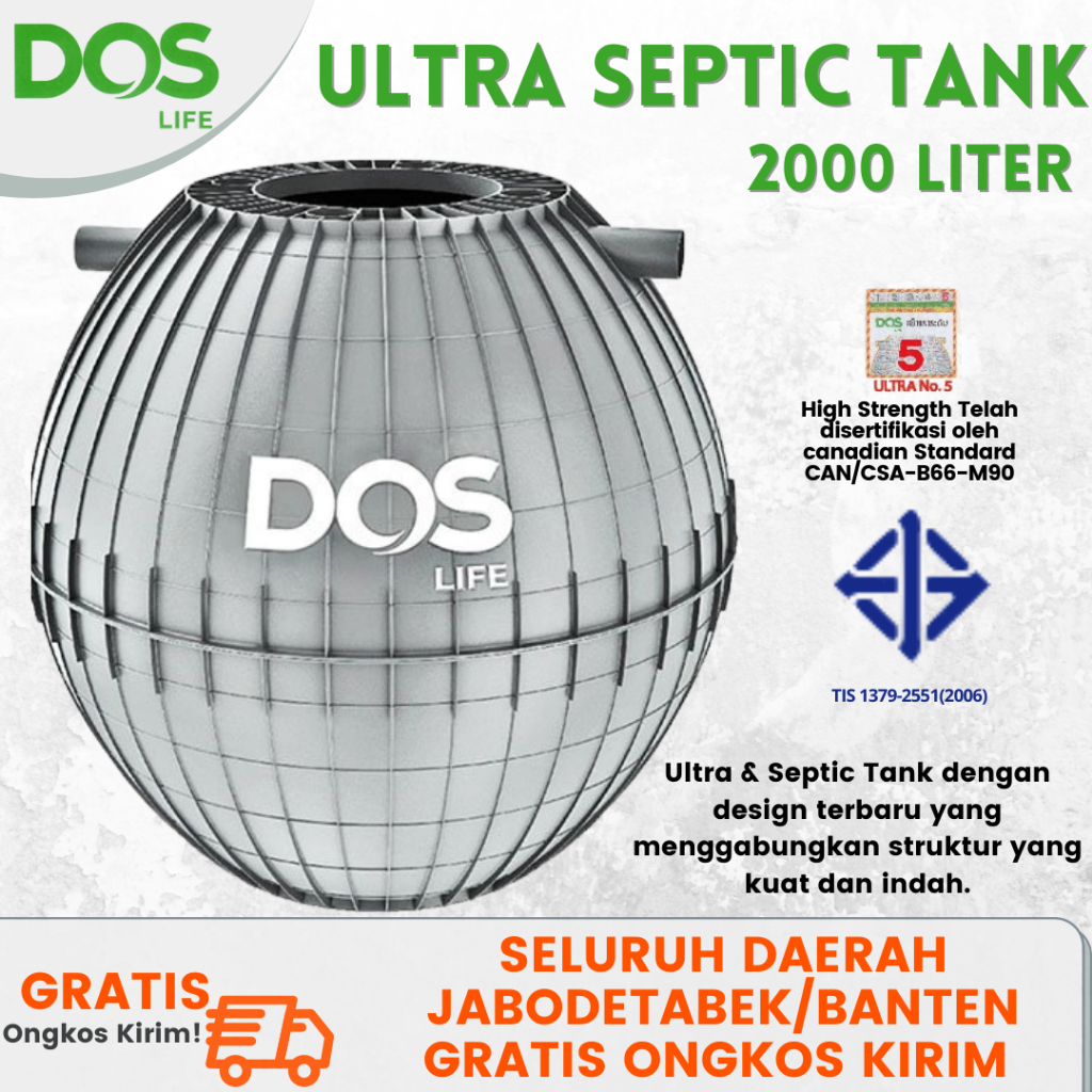 DOS - Ultra Septic Tank 2000 Liter Tangki Septik
