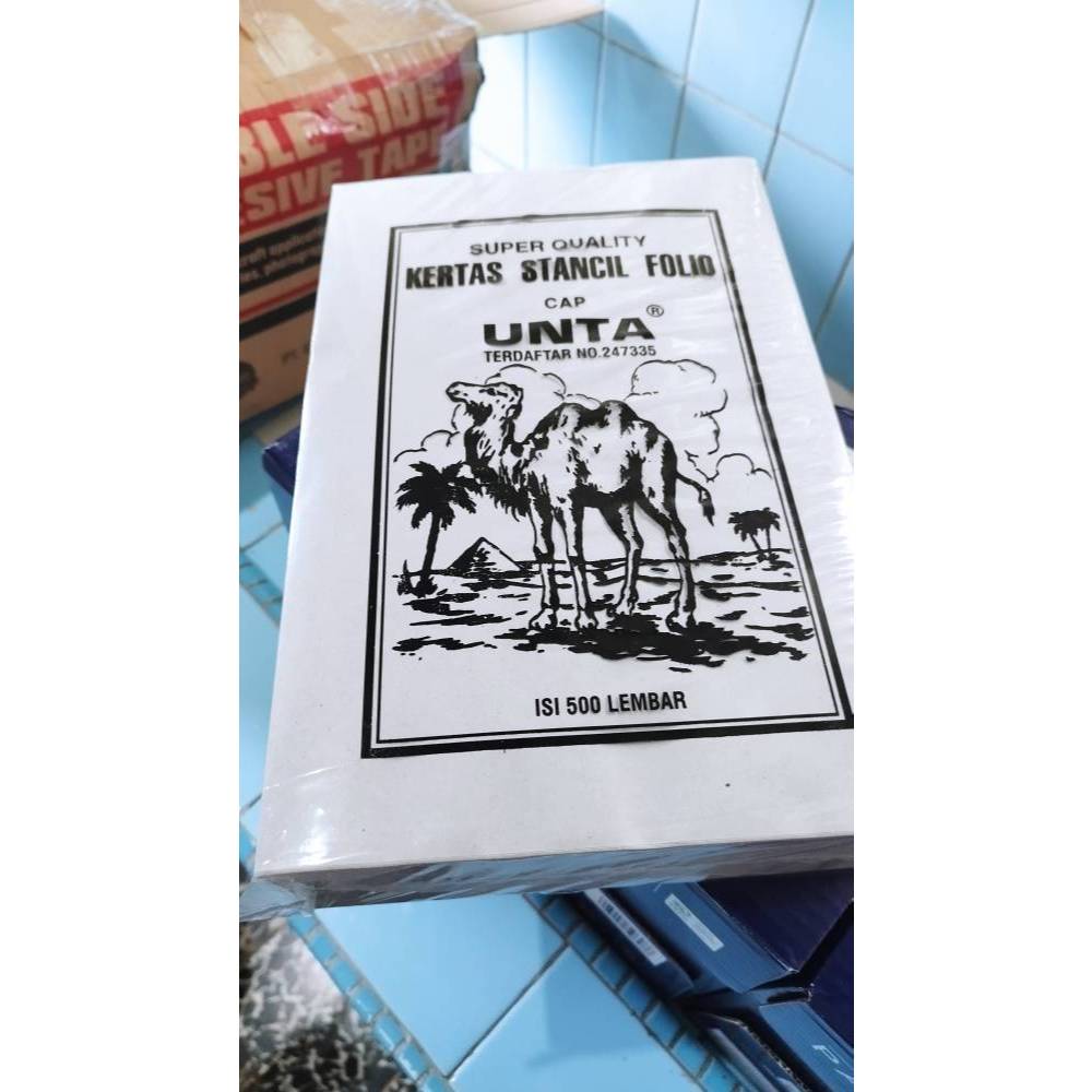 

kertas stensil merek unta isi 500 lembar