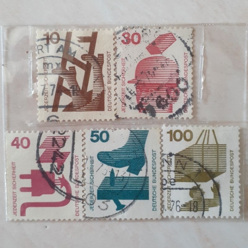 

Perangko Jerman Accident Prevetion Tahun 1972 set 6pcs