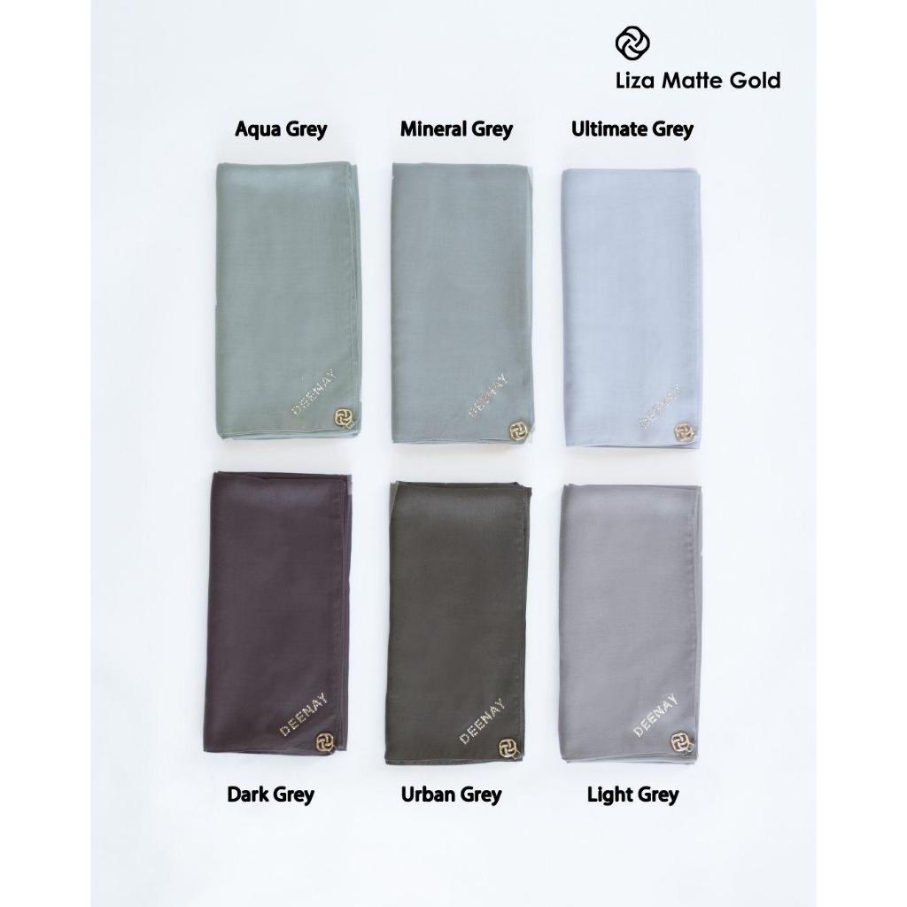 HIJAB POLOS | LIZA MATTE GOLD DEENAY | GREY COLLECTION