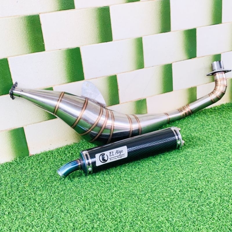 Knalpot EL AIGO S-1 S-2 Yamaha Fiz R F1ZR Sigma SIGMA Alfa Force1 Tornado Crytal Bravo RC100 RC80 V8