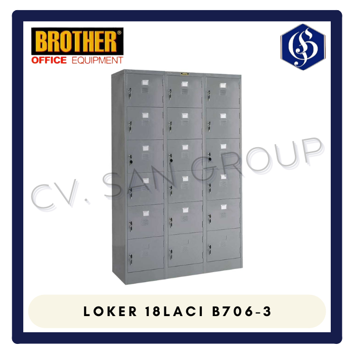 Loker Besi Besar Lemari Penyimpanan Gandeng 3 Brother