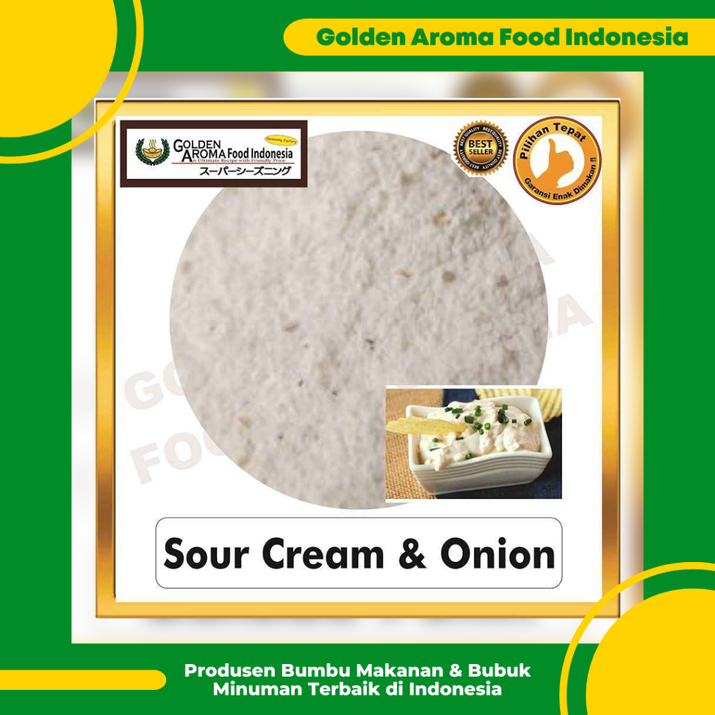 

Bumbu Tabur Rasa Sour Cream & Onion 1kg, Jual Bubuk Tabur Krim Asam Bawang Murah Enak Aman Terbaik