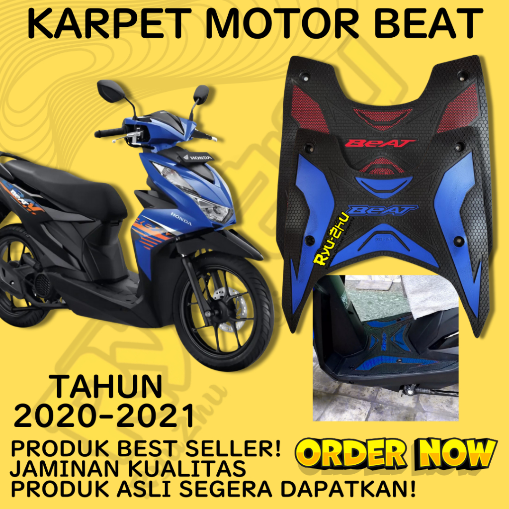 [FS]BEAT Karpet karet stepfloor alas kaki pijakan motor BeAT 2020-2021 Street Deluxe cbs iss Bordes