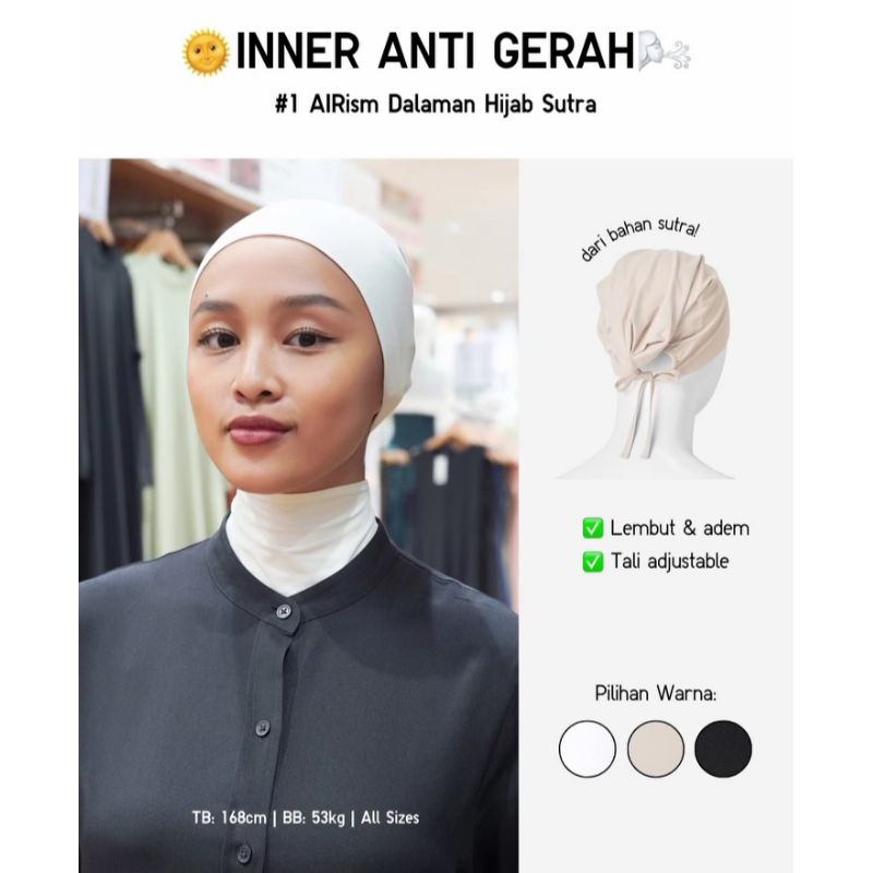 ❗Ready Stock❗UNIQLO AIRism Dalaman Inner Hijab Ciput Ninja ORIGINAL Favorit Hijaber