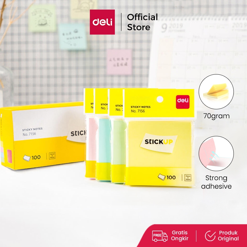

Deli Sticky Notes / Memo Tempel / Kertas Penanda 100 Lembar Colorful 715X