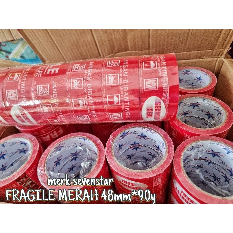 

lakban solasi solatip fragile anti pecah 45mm 90yard