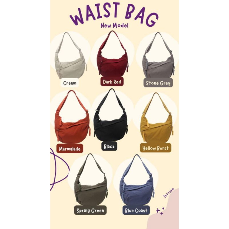 PREMIUM LARGE SLING BAG/WAISTBAG SHOULDER BAG BAHAN NILON NEW MODEL