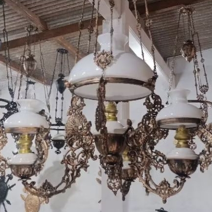 LAMPU OVJ CABANG 3 ANTIK KLASIK JAWA BETAWI JOGLO