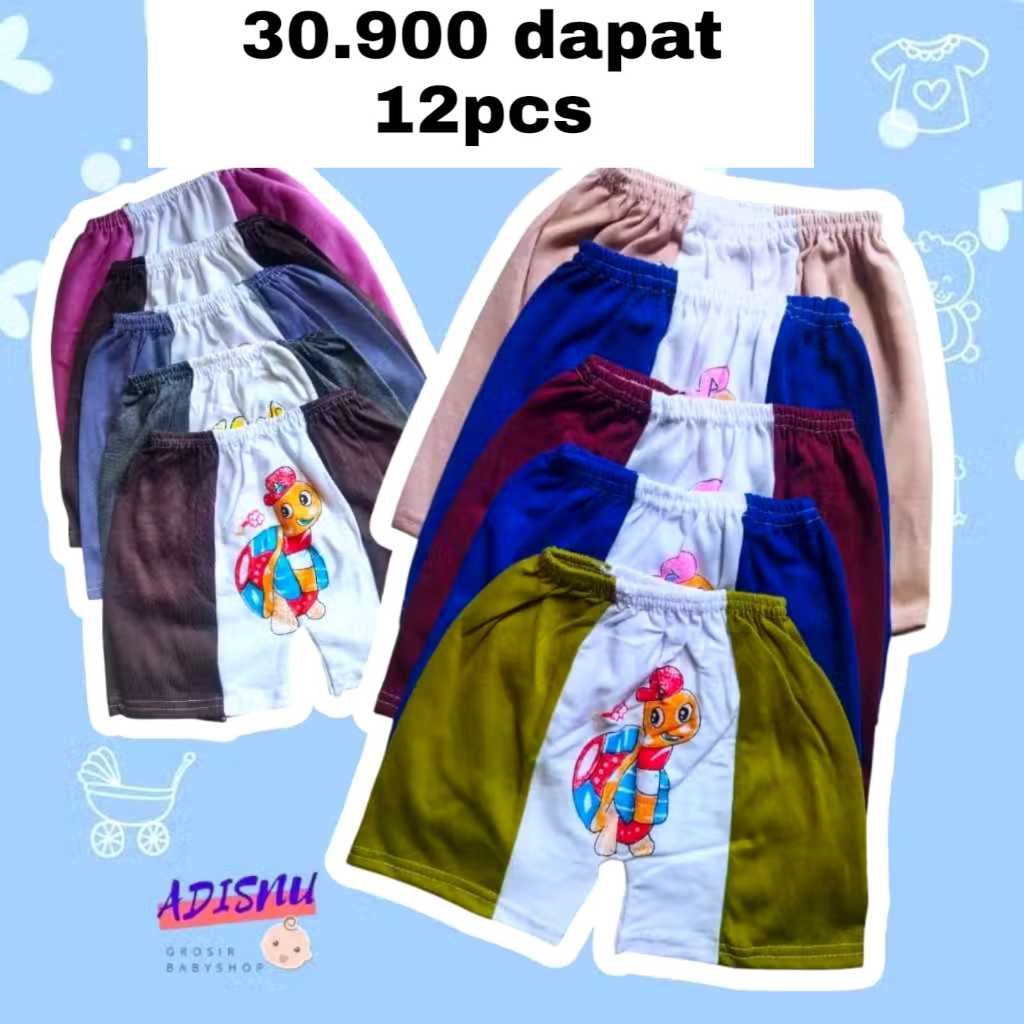 1 Lusin [ TERMURAH ] Celana Pendek Lusinan Bayi Anak