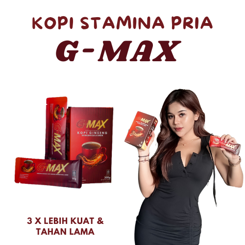 

KOPI G-MAX Minuman Kopi Gingseng 1 Box isi 10 sachet Original