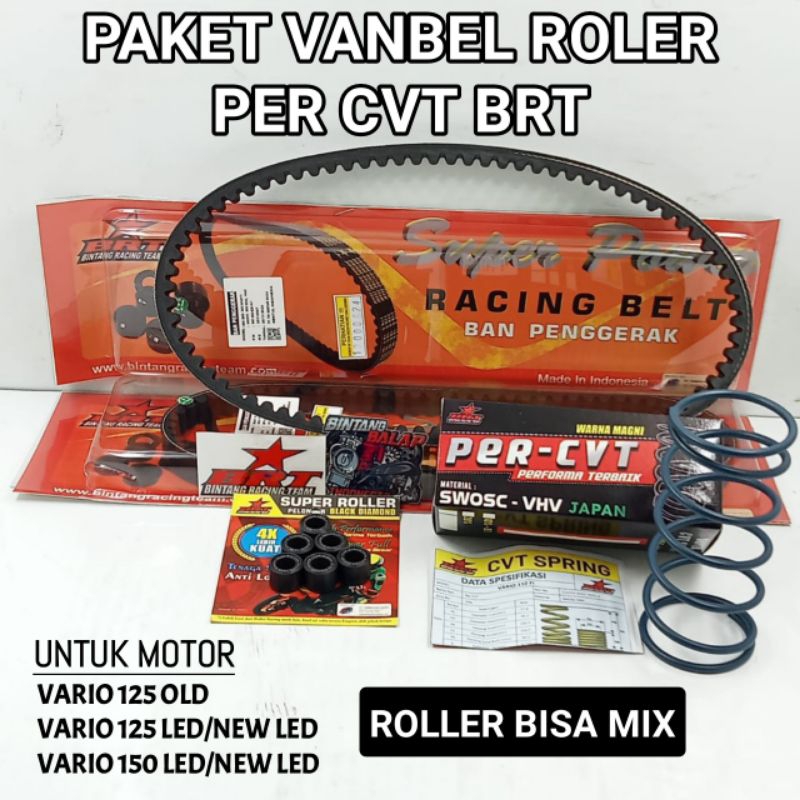 BRT PAKET VANBEL ROLLER PER CVT HONDA VARIO 125 VARIO 150