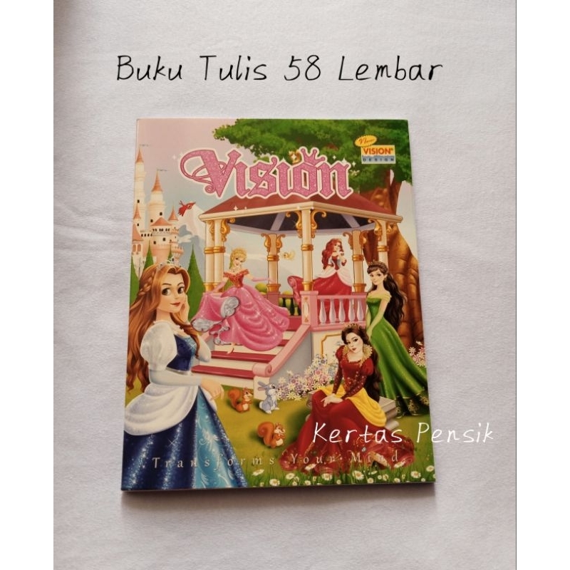 

Buku Tulis Vision 58 lembar / Buku Tulis Kualitas Super 58 lembar / New Design VS 15421 MJ