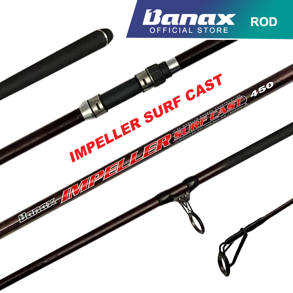 BANAX IMPELLER SURF CAST 450 JORAN PANCING PANTAI MADE IN KOREA 40TON 3 SECTION