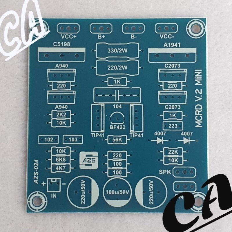 PCB DRIVER POWER AMPLIFIER MCRD V2 MINI FIBER