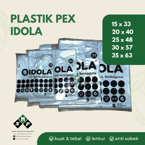 [TERMURAH] Kantong Plastik Idola / Bawang / Kresek Bening Premium PE PEX Ukuran 15 20 25 30 35 / Pla