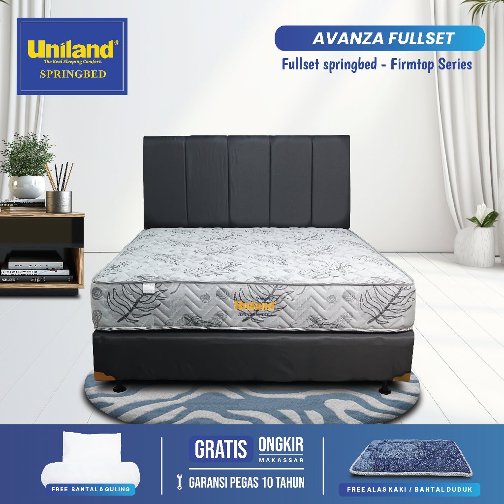 Uniland Springbed Avanza Firmtop Paneli Kasur Springbed Fullset