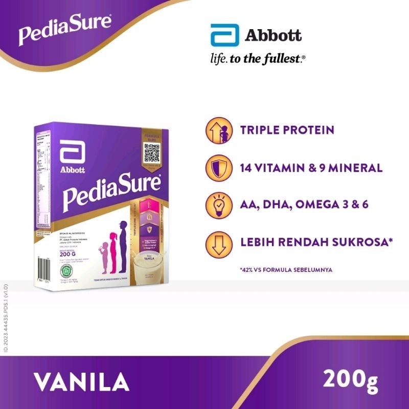 

Pediasure Vanila 200gr (1-10th) Susu Nutrisi Pertumbuhan