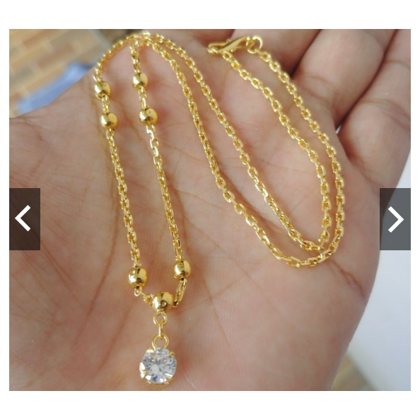 Kalung Bandul Mata Satu Lapis Emas 24k