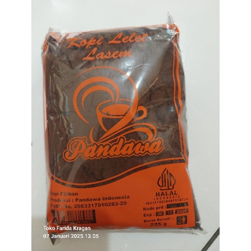 

Kopi Lelet Lasem Pandawa 225gram termurah dan enak