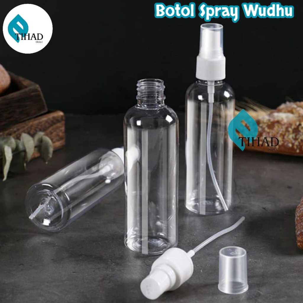 Botol spray  Wudhu Umroh Dan Haji 100ml plastik sprai semprot Wudhu Buat Umroh Dan Haji 100 ml Botol