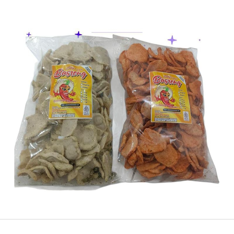 

Zaky jaya snack basreng berat kurleb 250gr Varian OriginalPedas