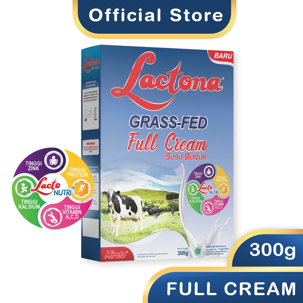 

LACTONA FULL CREAM Susu Tinggi Nutrisi 300 Gram
