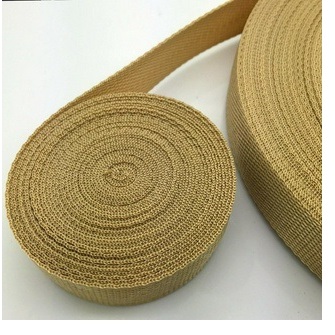Tali webbing warna Coklat Muda / Tali Webing 2.5 cm Tebal Kuat/ Tali Sling / Tali Webbing / Pita Bis
