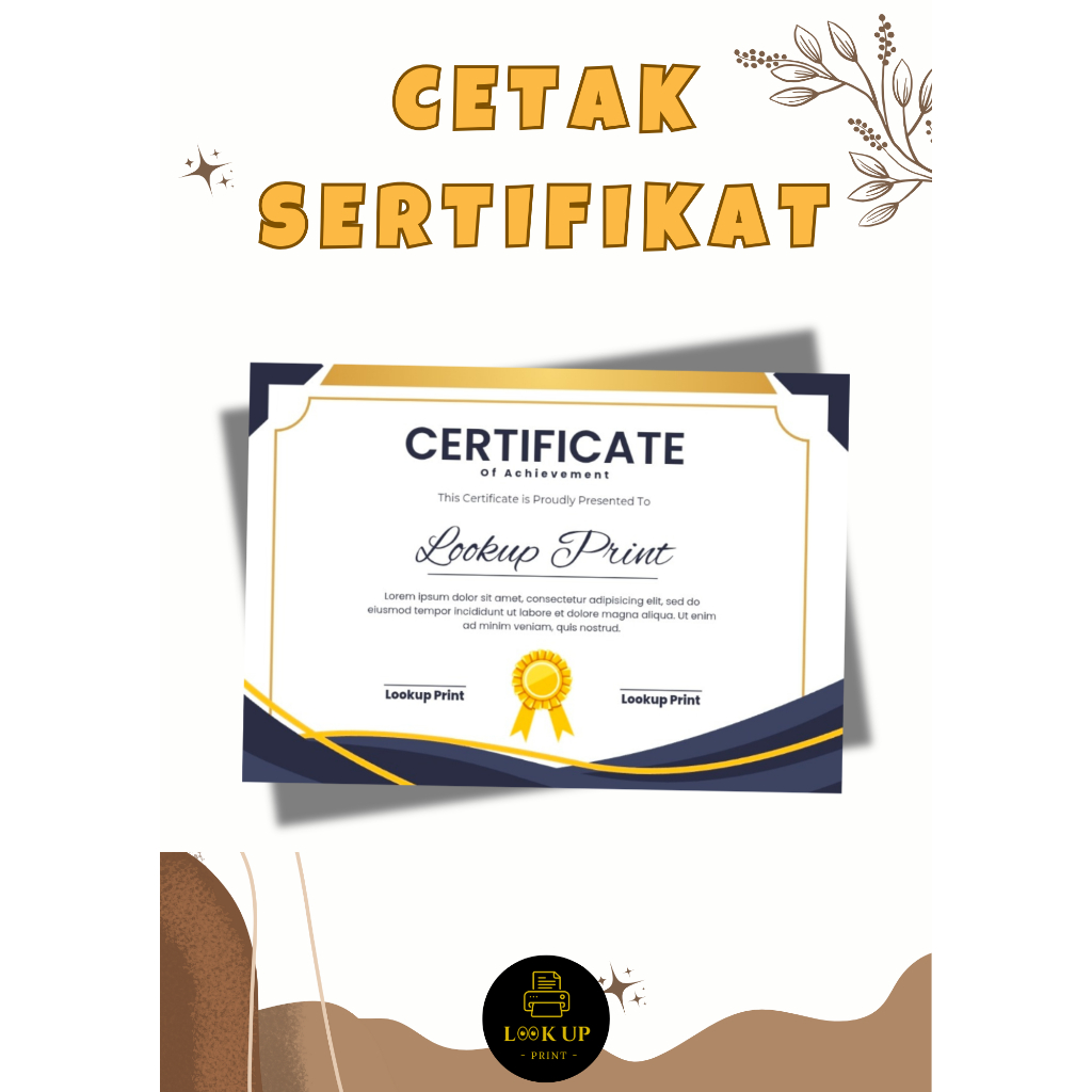 

Cetak Sertifikat A4 / Cetak Piagam A4 / Print Sertifikat Piagam