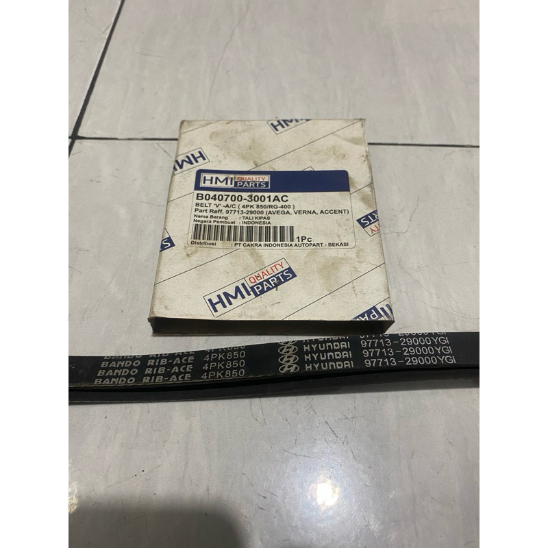 fan belt van tali kipas AC hyundai accent avega asli