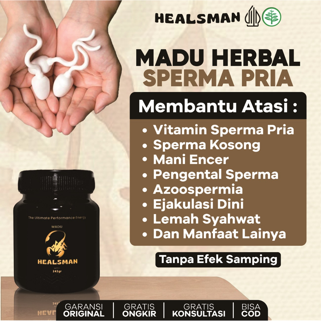 MADU PROMIL HEALSMAN Obat Herbal Pengental & Penyubur Sperma Pria Banyak dan Kental Ampuh Cepat Hami