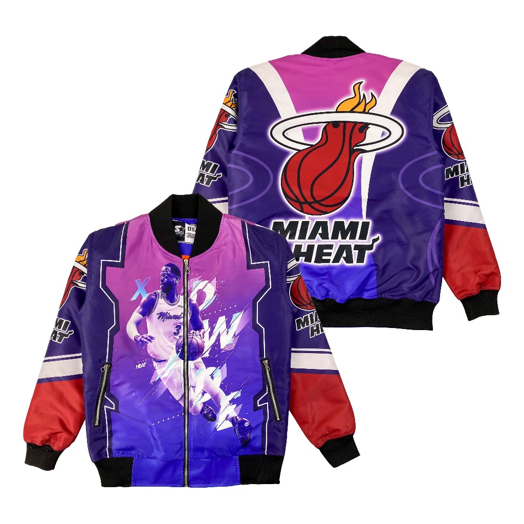 Jaket Varsity Series Miami Heat Casual Vintage Full Vintage Terbaru