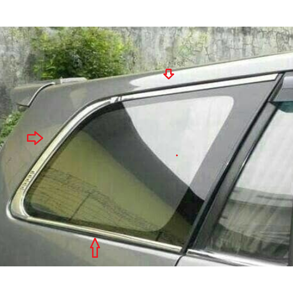 End Pillar Lis Kaca Mobil Innova Lama 2006 - 2014 Chrome