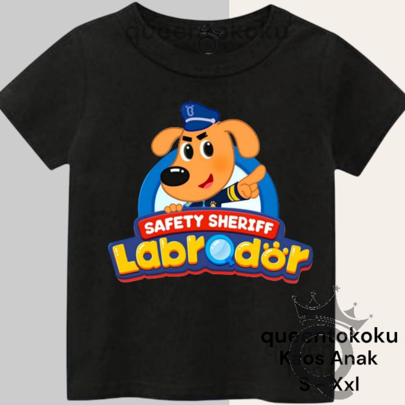 Kaos Anak Polisi Labrador babybus sherif kepala polisi kartun