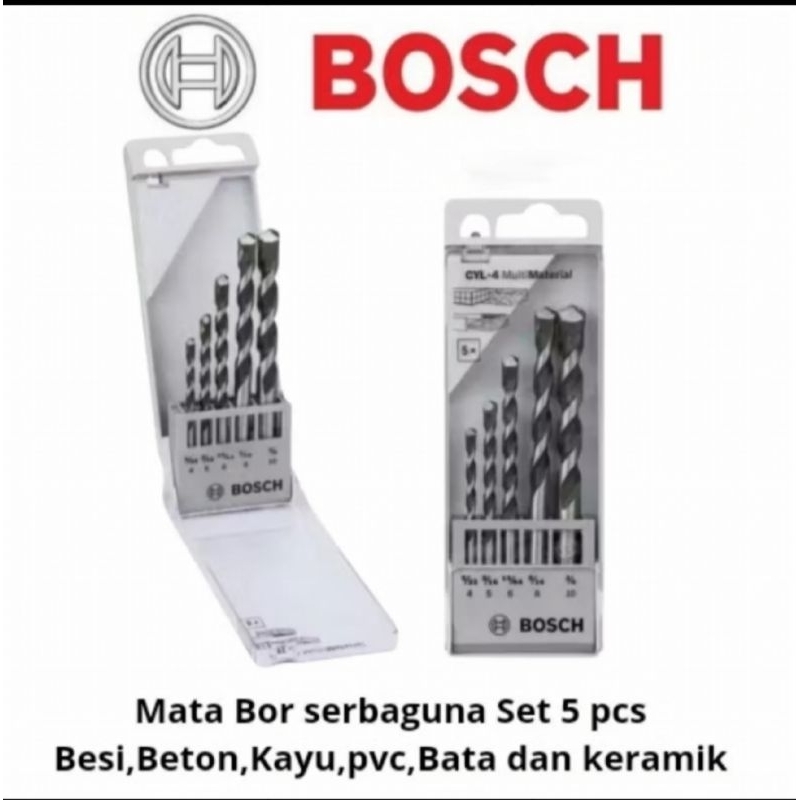 Mata Bor Serbaguna Set 5 Pcs BOSCH CYL-4 ASLI ORIGINAL/Bosch Mata Bor Multipurpose CYL-4 Set 5 Pcs/M