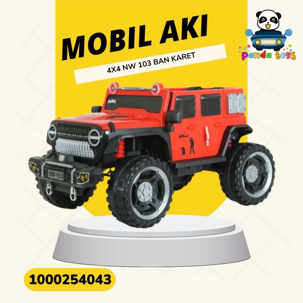 Mobil Aki Anak Jeep NW 103 4 WD Pandatoys Semarang NW-103