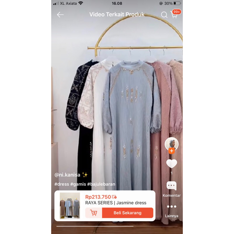 PRELOVED THRIFT BAJU DRESS GAMIS LEBARAN PUTIH(BROKEN WHITE) by yellowpurpleshope