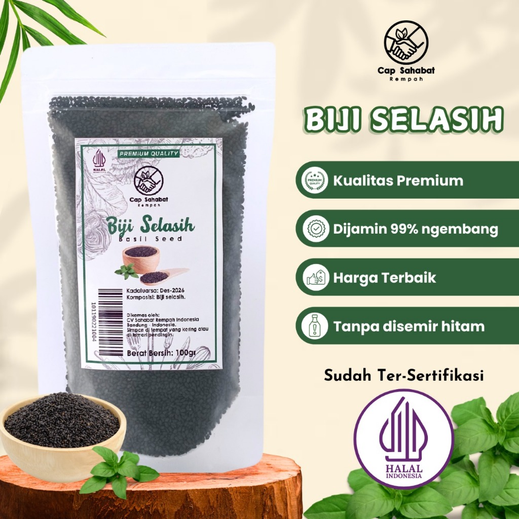 

100gr Basil Seed / Biji Selasih Besar & Bersih / Rempah / JSR 100% PREMIUM QUALITY