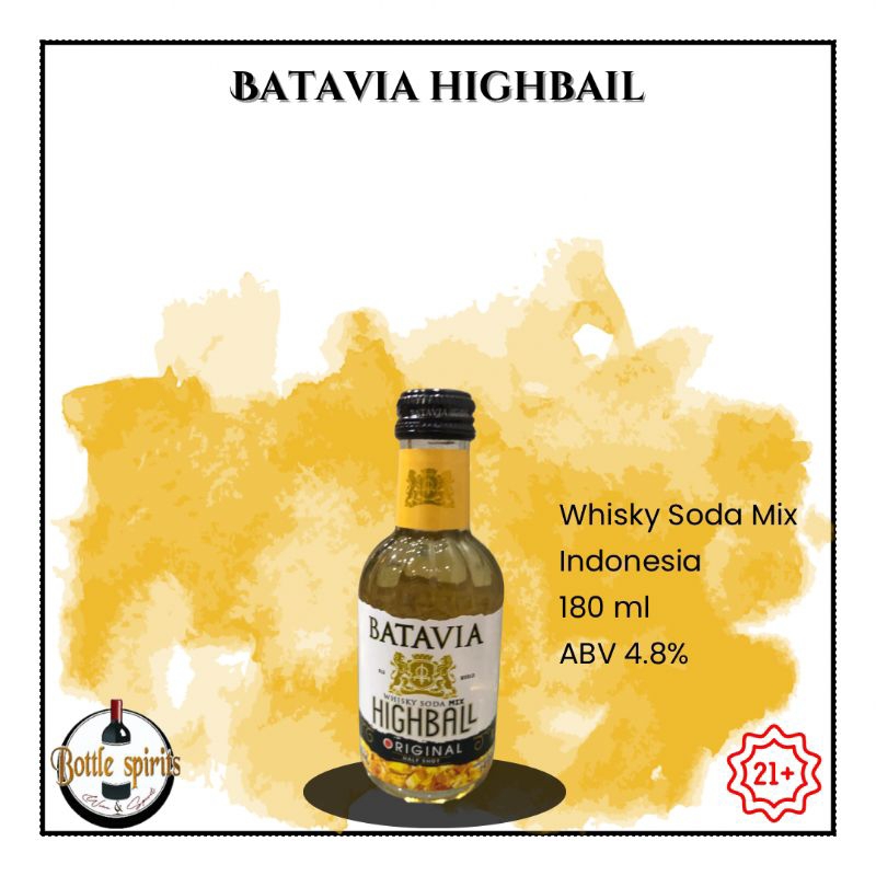 [21+] Batavia Highbail Whisky Soda Mix 180ml