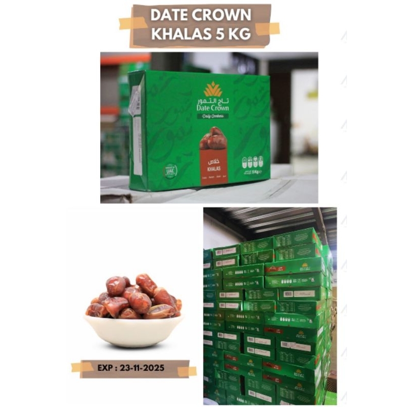 

(1 kg) Kurma kholas dates crown / kurma kholas kemasan premium