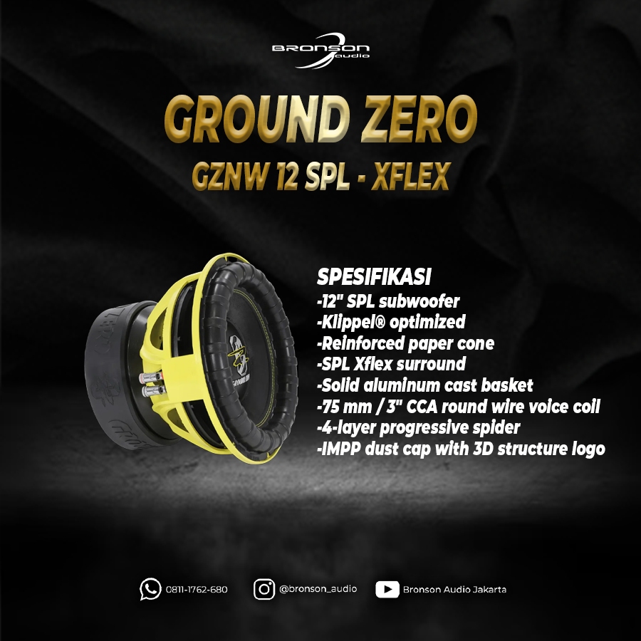 SUBWOOFER PASIF GROUND ZERO GZNW 12 SPL - XFLEX