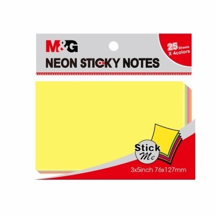 

Sticky Note M&G YS-185 3x5inch Neon Color 76x127mm Memo Stick Tempel Penanda Buku