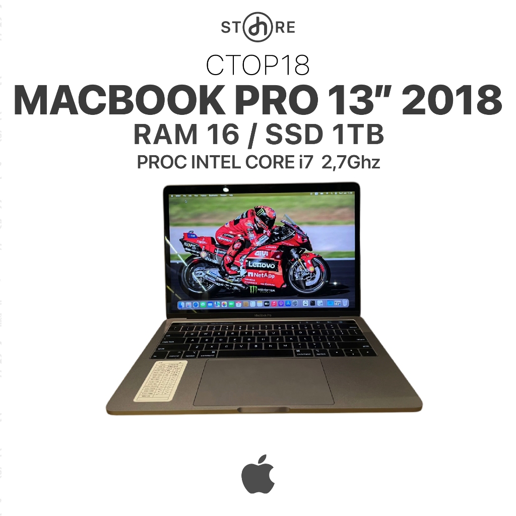 Second , Macbook Pro 2018 13" , 16/1TB , Grey , CTOP18